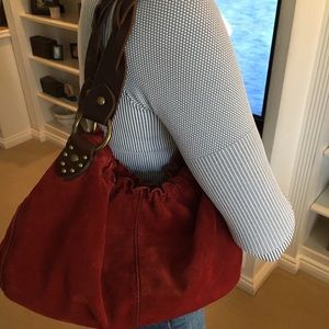 Lucky brand red suede purse